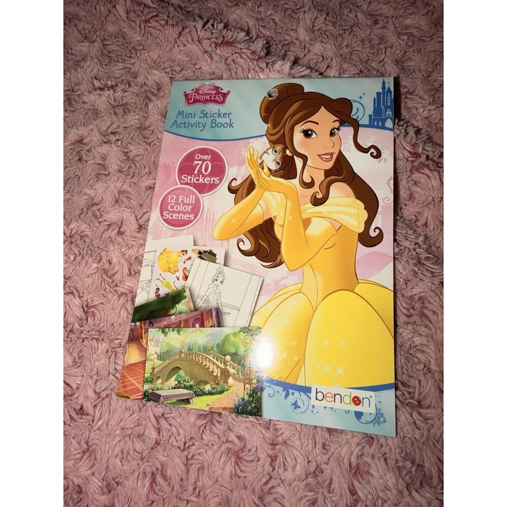 Disney Princess Movies Mini Sticker Activity Book 70 Stickers W/ Scenes